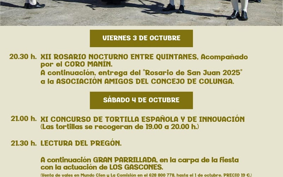 FIESTAS NUESTRA SEÑORA DEL ROSARIO SAN JUAN DE DUZ 2025