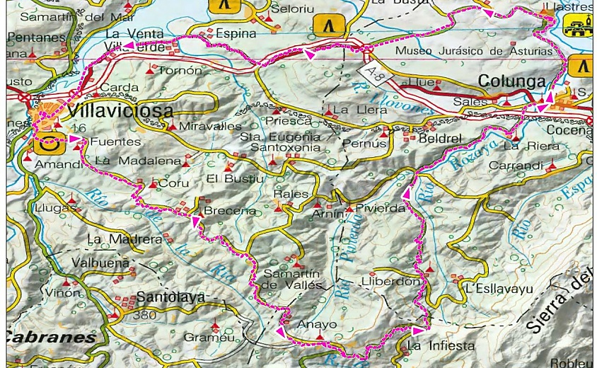 RUTA BICI 01. Colunga - Villaviciosa - Altu la Llama - Colunga